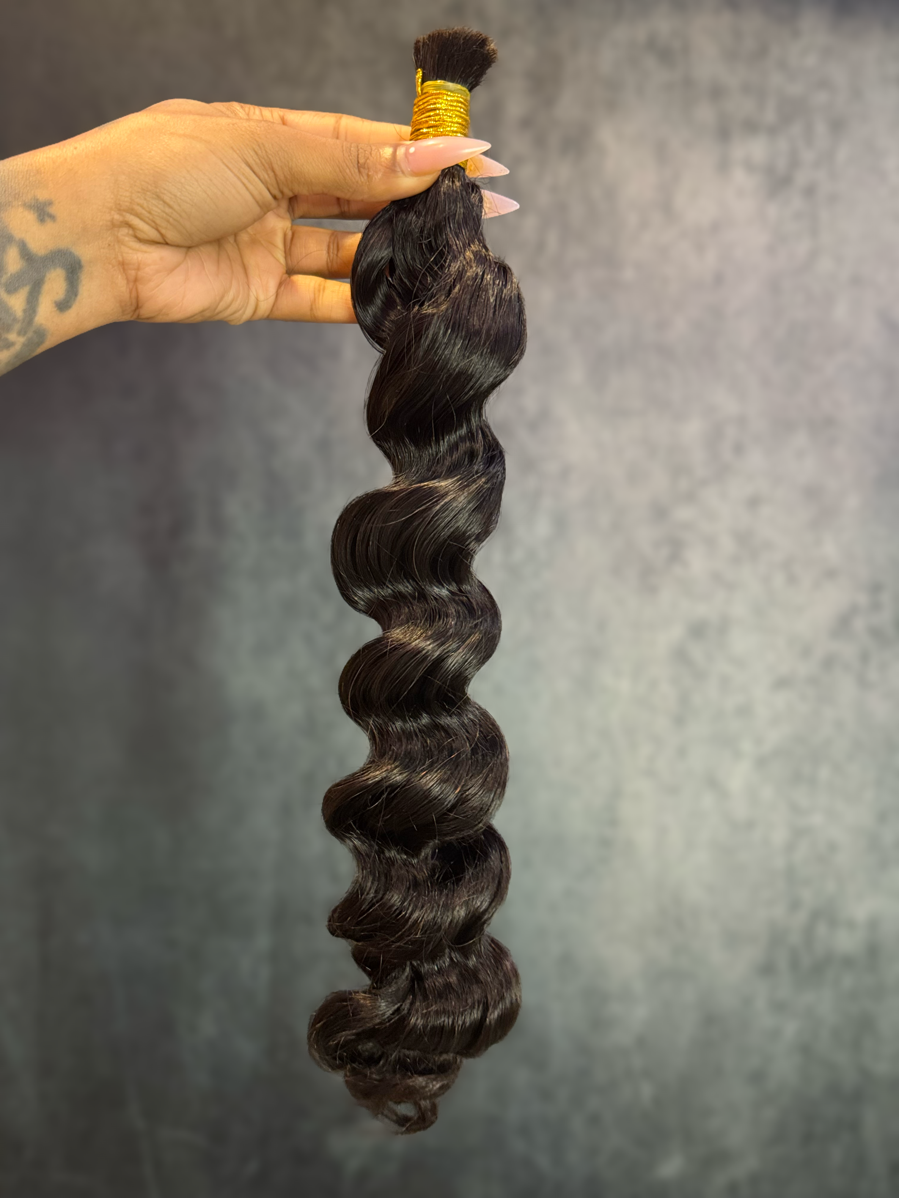 100% Raw Cambodian Virgin Human Braiding bulk hair (Contact Stylist to order)